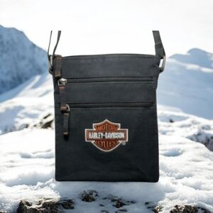 Harley-Davidson EUC VTG  Black Crossbody Shoulder Bag